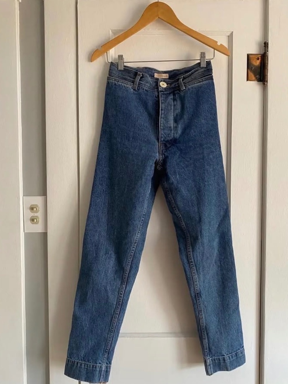 Jesse Kamm Ranger Pants in Cowboy Denim Blue.